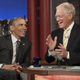 President Barack Obama tapes an appearance on the Late Show With David Letterman in New York City May 4, 2015. The president and first lady appeared many times on the show, but Obama’s Sept. 10, 2008, appearance was one of the most memorable.
NICHOLAS KAMM/AFP/Getty Images